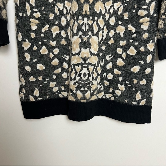 NEW Tribal Intarsia Cheetah Boho Soft High Neck Eye Lash Tunic Sweater Dress - Picture 11 of 13